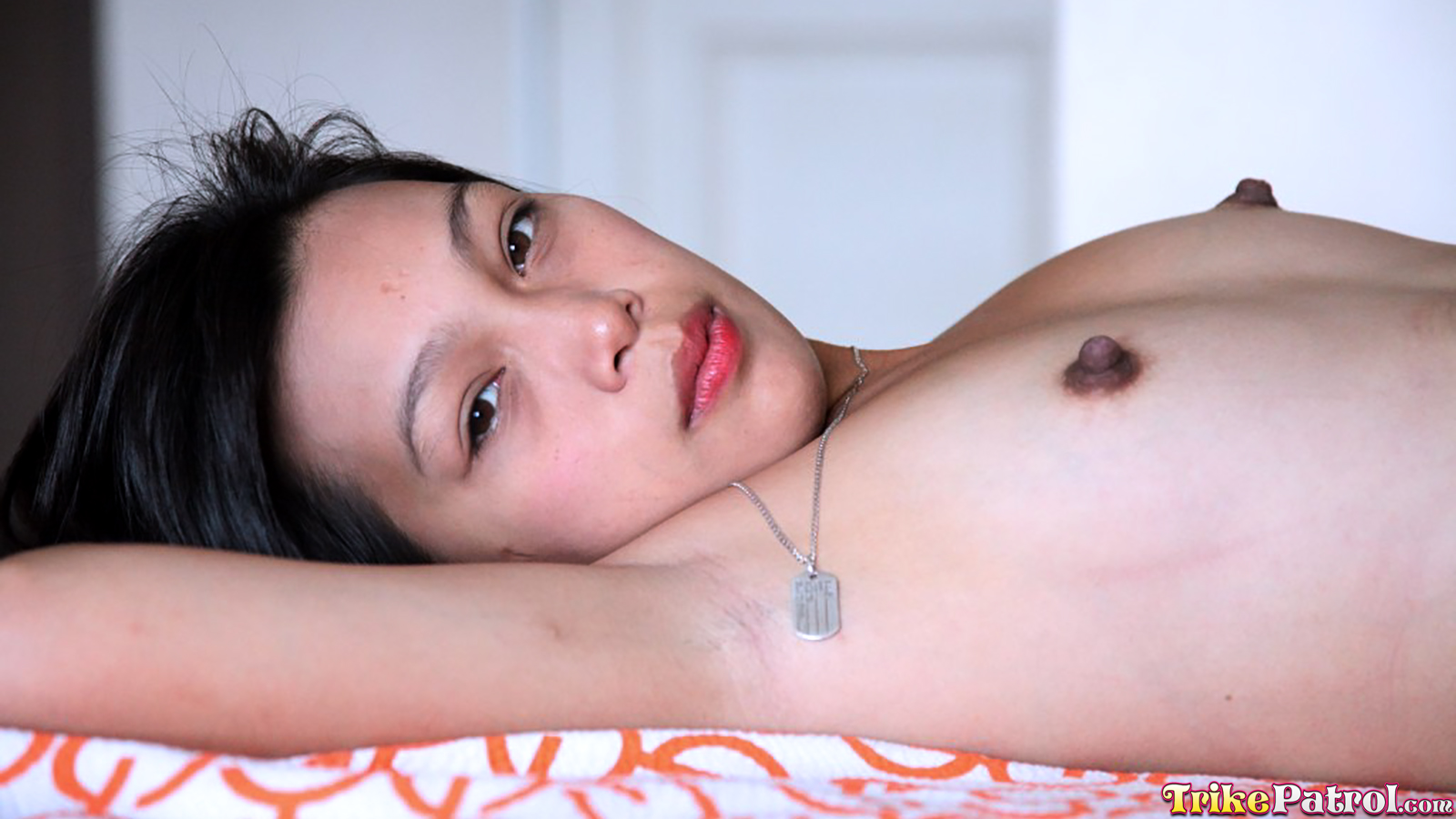 Filipina slut shows her hard pert nipples