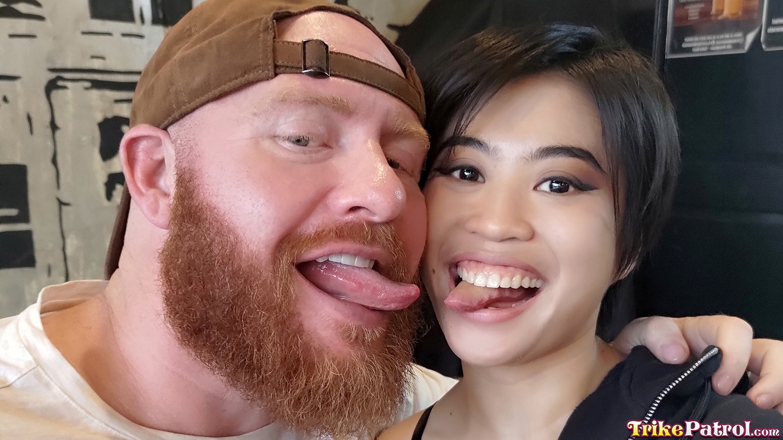 Salome and Thor Johnson tongues out for picture